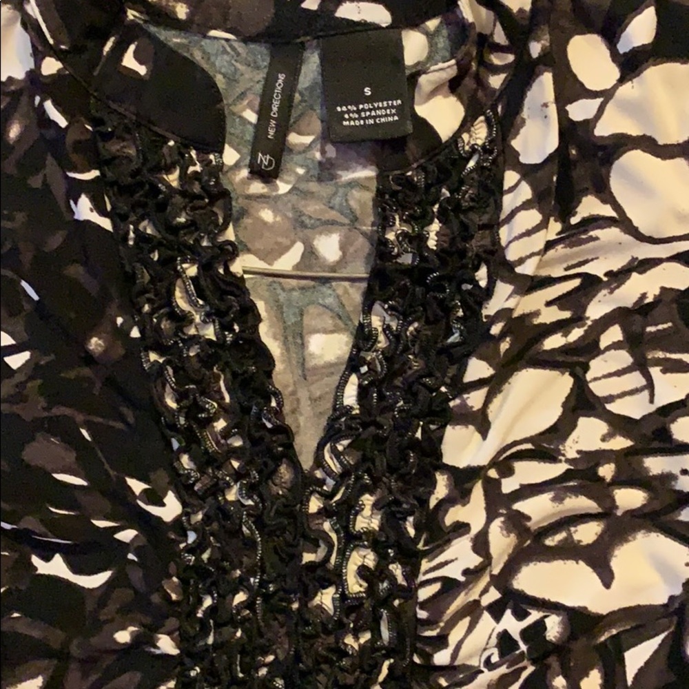 Ladies dressy camo print blouse